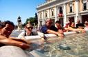 Taking a break from the heatwave in the fountain at the Piazza di Campidoglio.